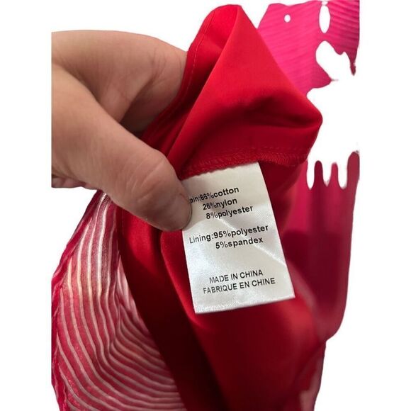 Keepsake the Label Ruched Ruffled Red White Striped Cami Midi Dress Size S - Picture 10 of 14